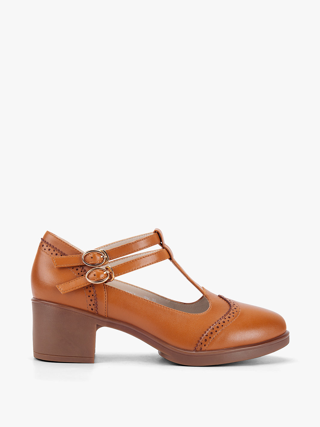 Women‘s Classic T-Strap Leather Shoes