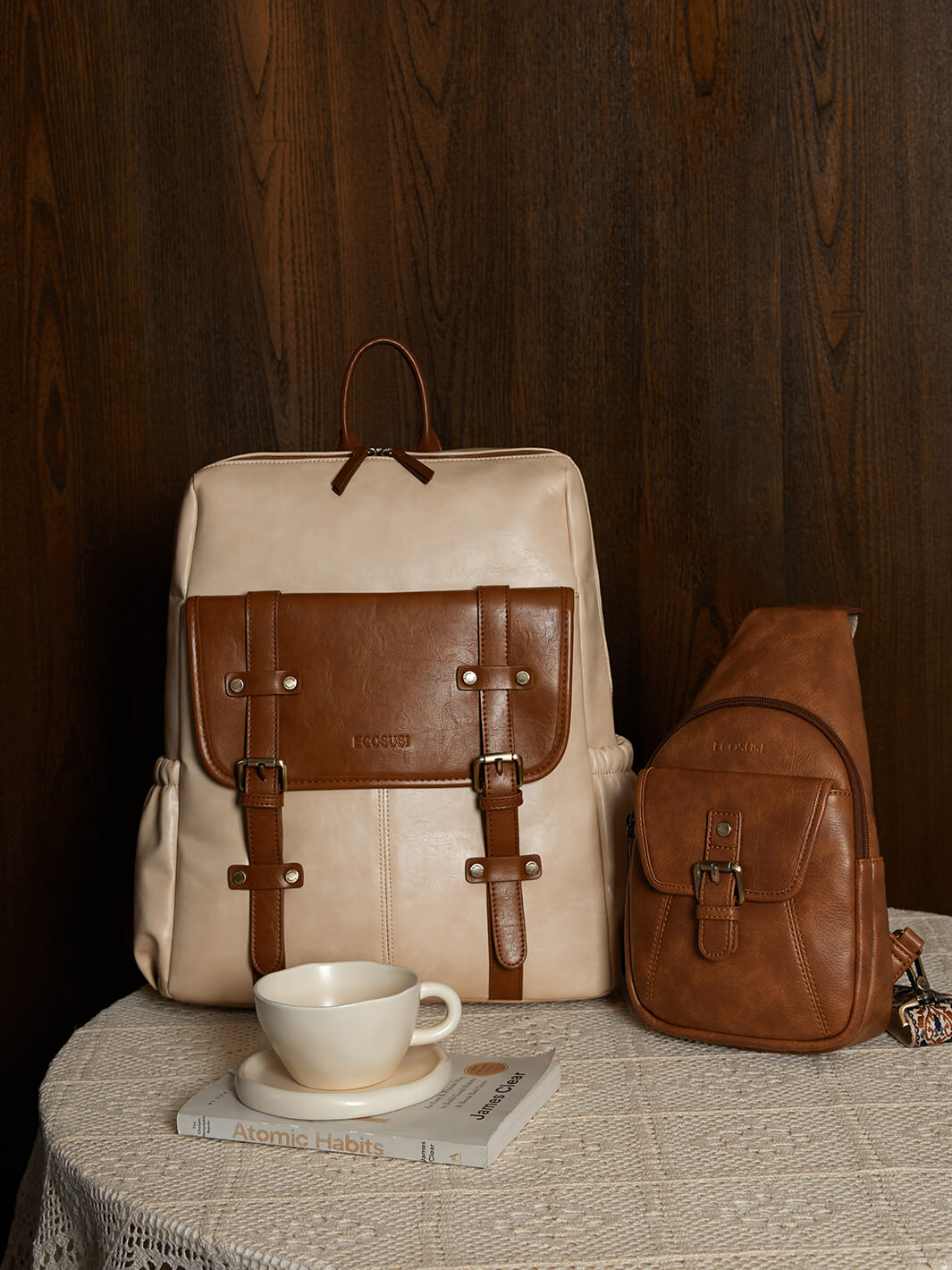 Women's Vintage-Inspired Vegan Leather Bag | ECOSUSI