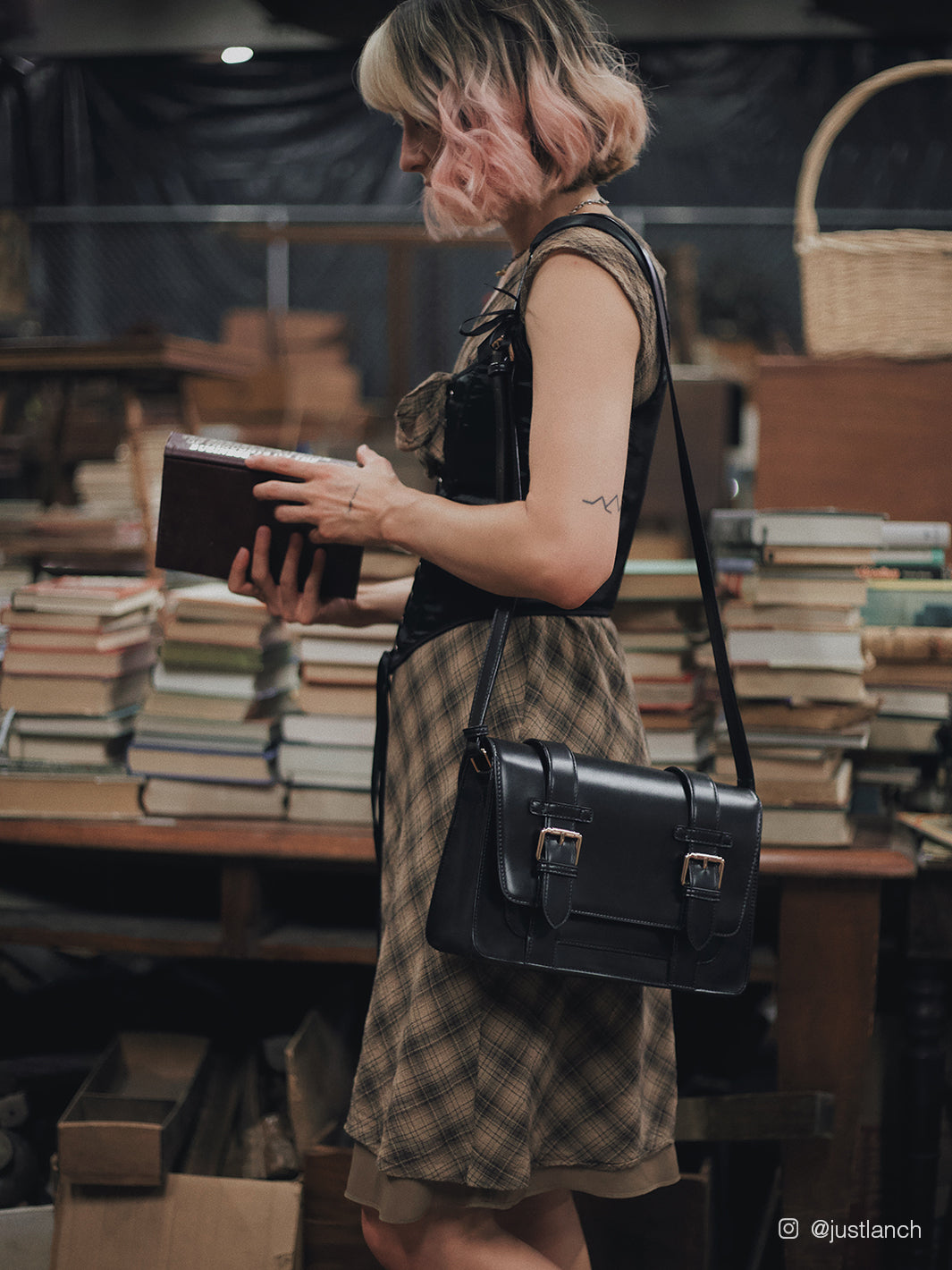 Vintage Jane Messenger Bag Ideal for Shopping School Work