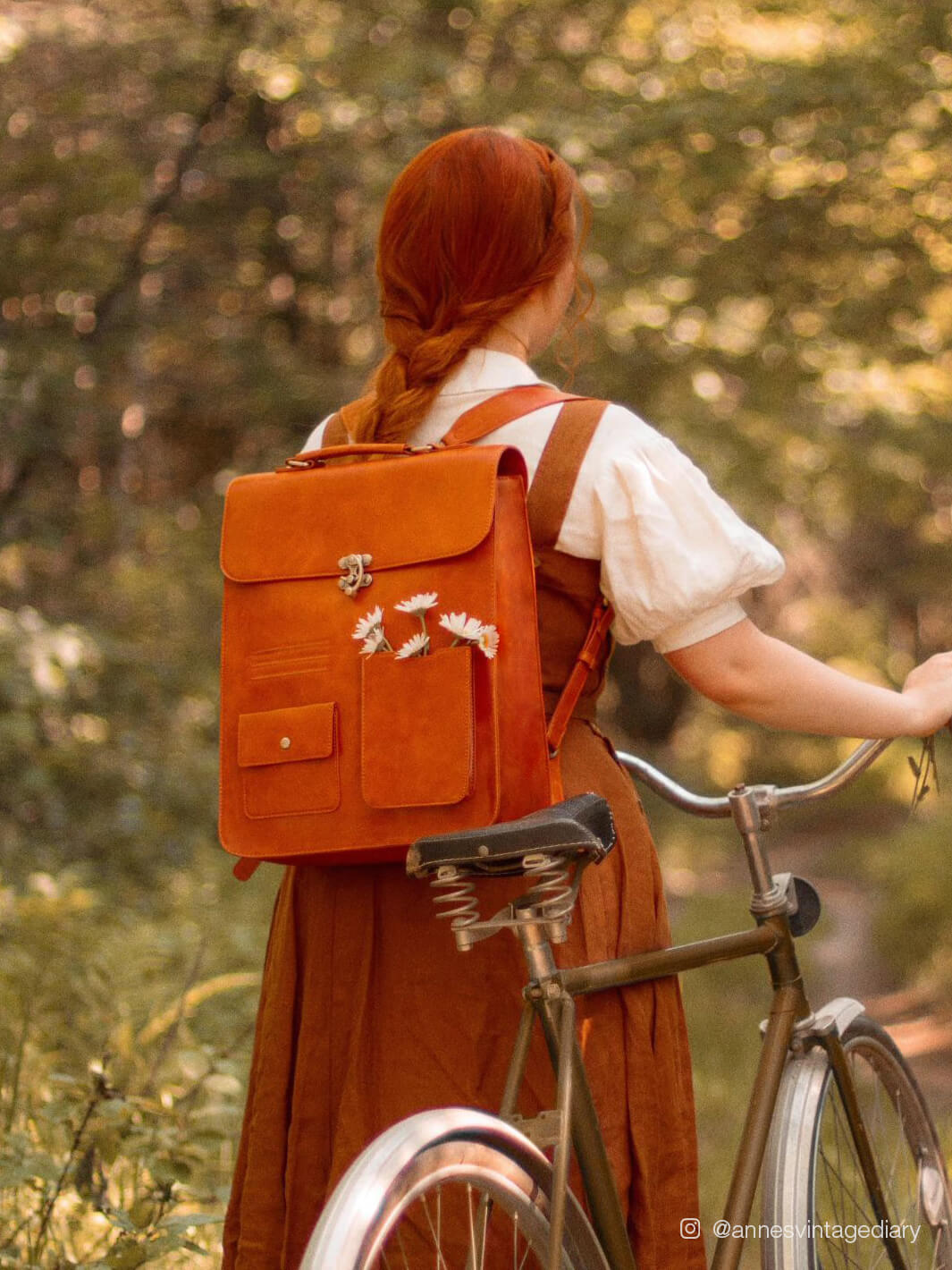 Vintage leather hotsell backpack womens