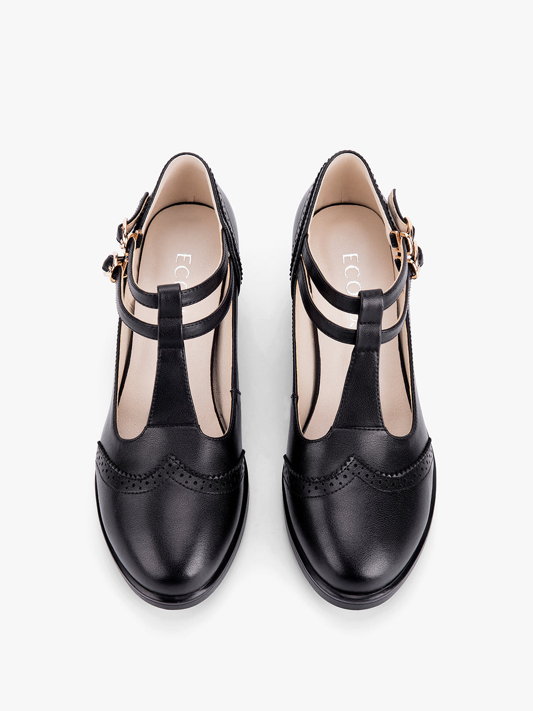 Ecosusi - Vintage Bow Leather Shoes, Women's Fashion, Footwear