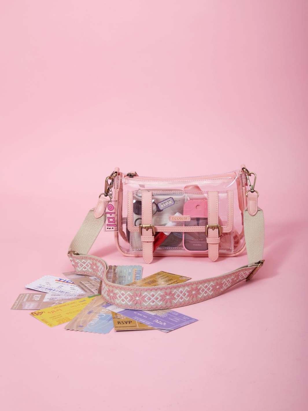 Lila's Clear Wide Strap Crossbody Bag