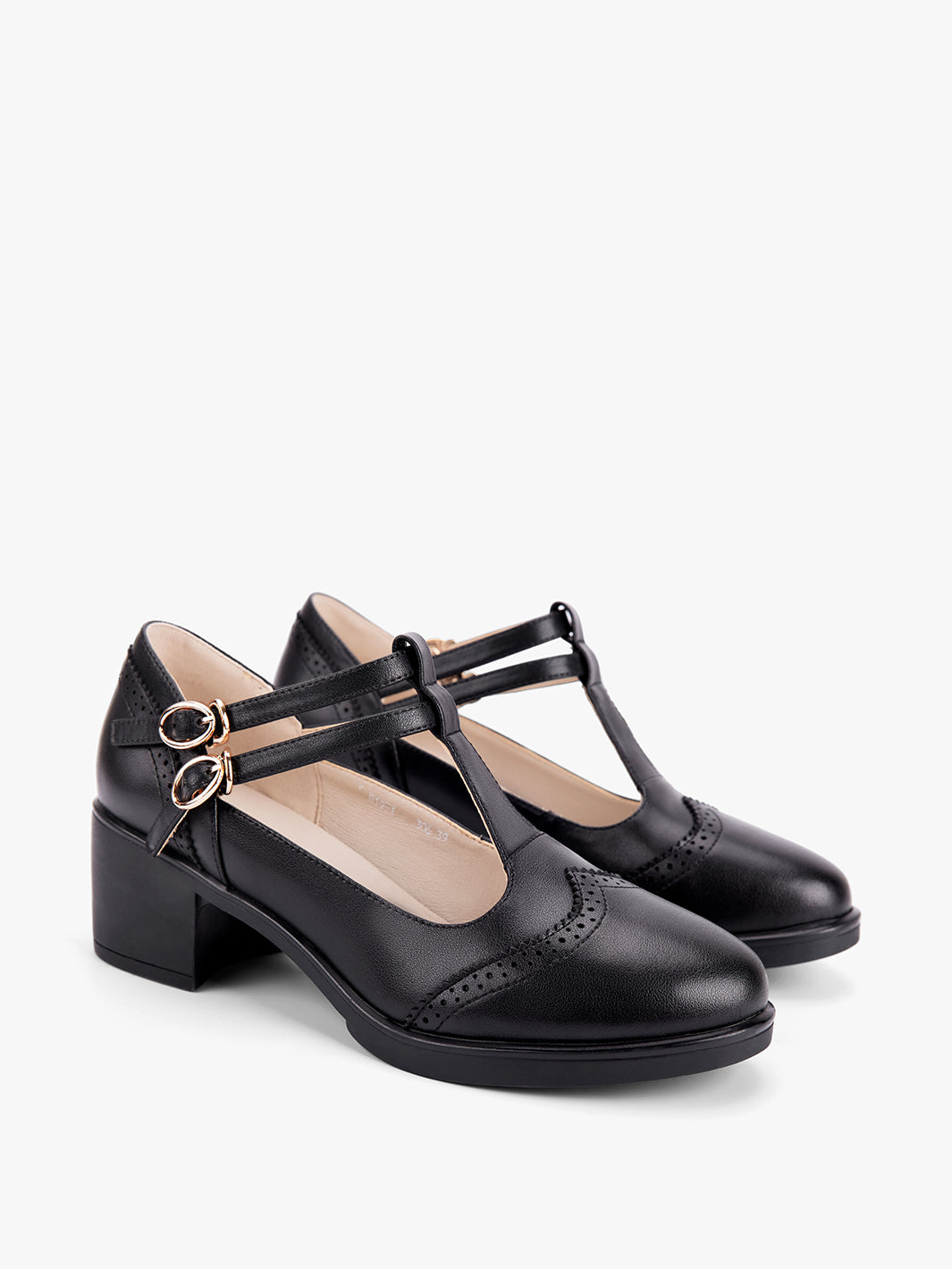 Ecosusi - Vintage Bow Leather Shoes, Women's Fashion, Footwear