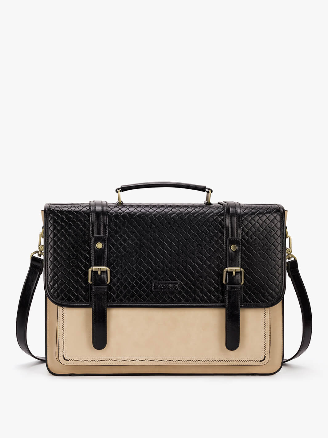 Dolce Weave Vegan Leather 15.6-Inch Briefcase