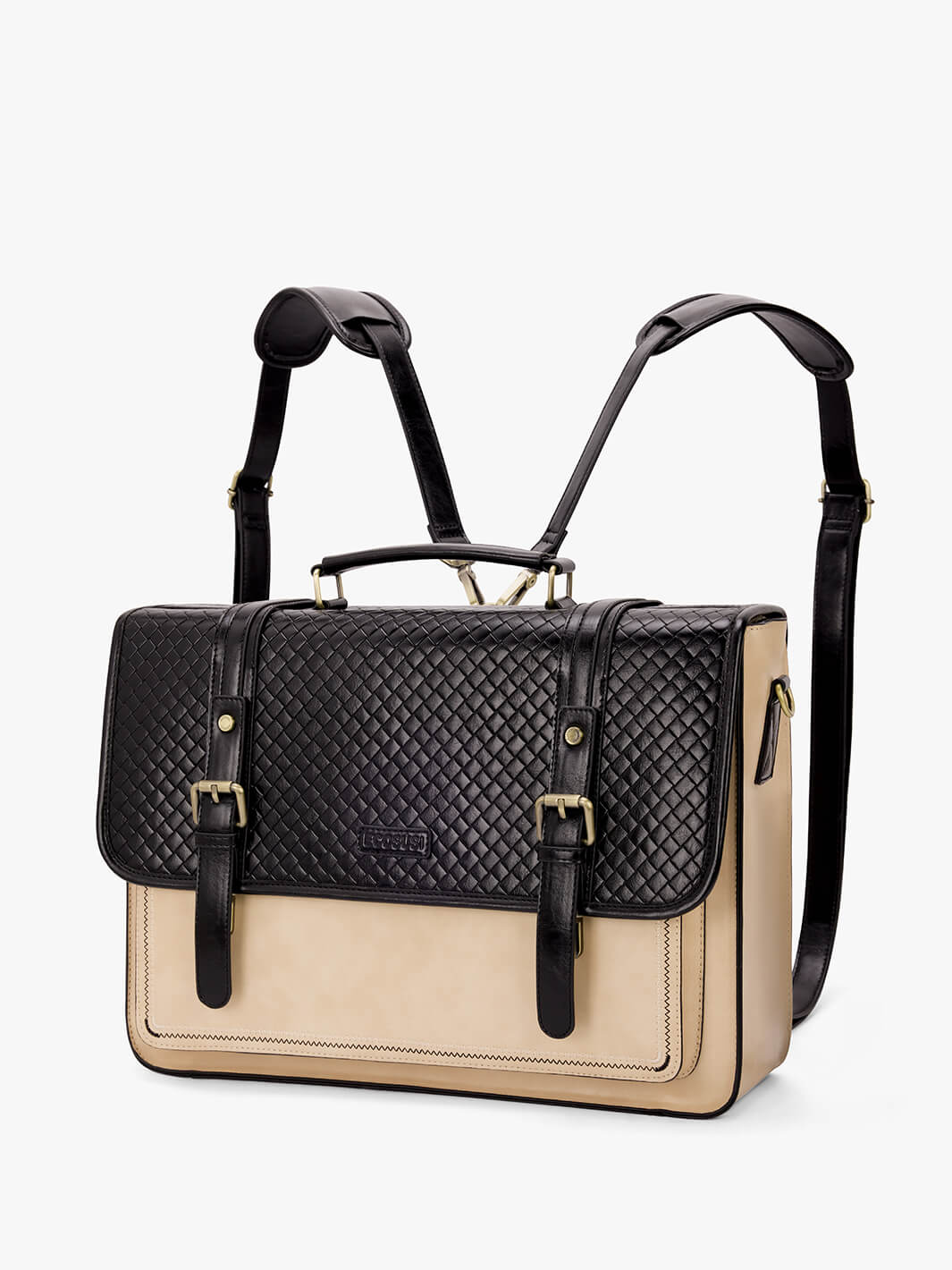 Dolce Weave Vegan Leather 15.6-Inch Briefcase