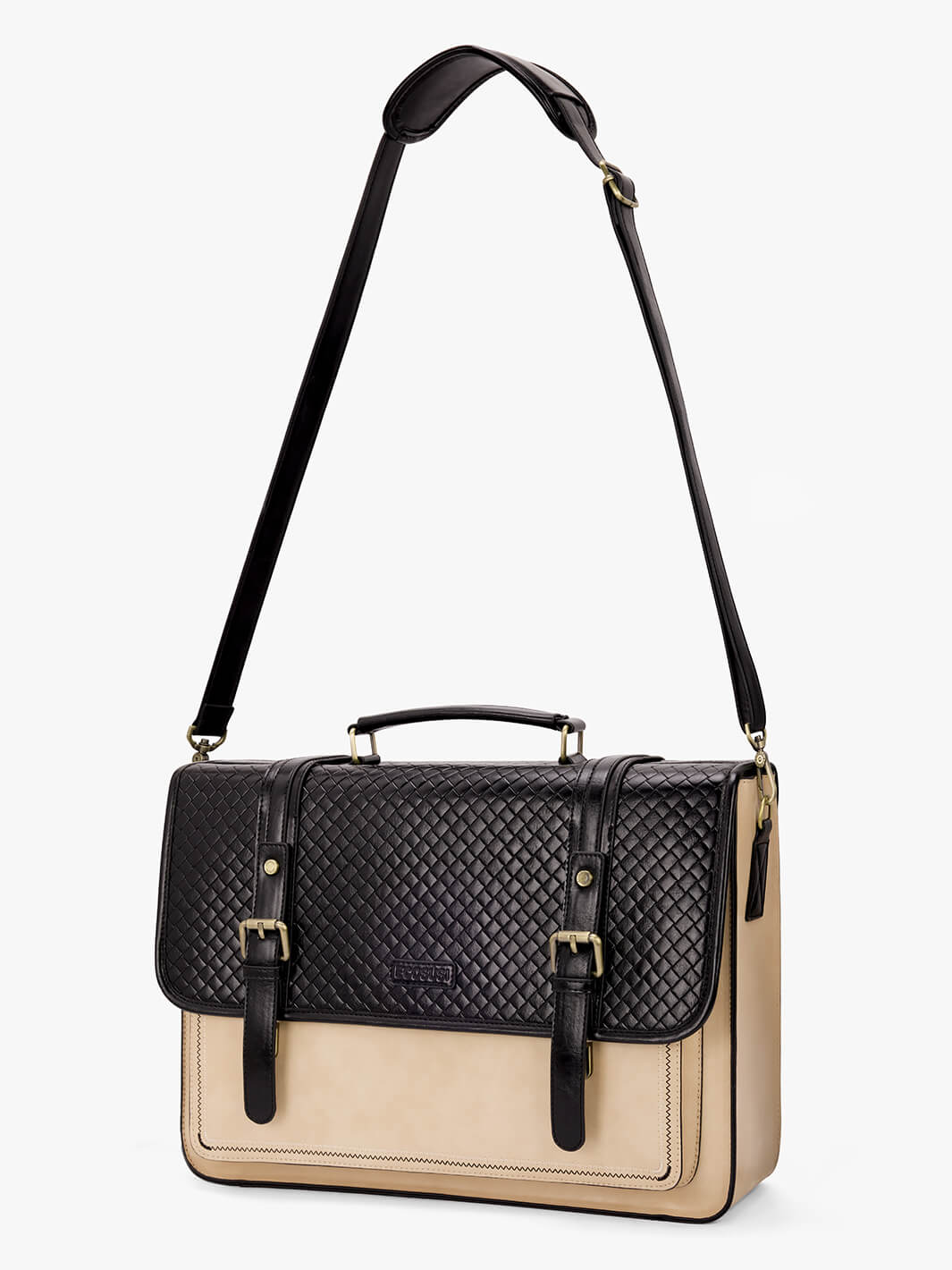 Dolce Weave Vegan Leather 15.6-Inch Briefcase