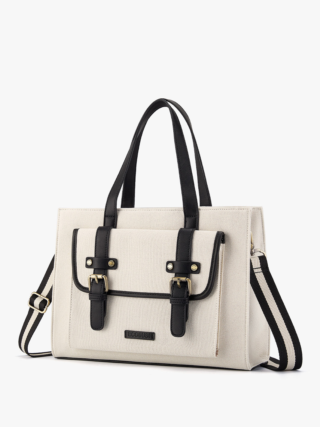 Olivia's Canvas 13" Vegan Leather Tote