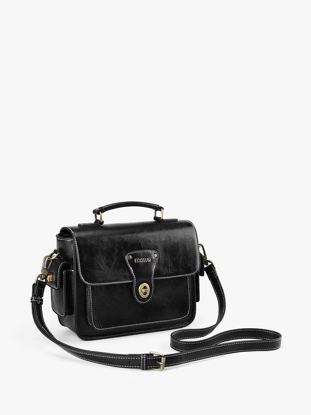 Alison Vintage Vegan Leather Crossbody Bag