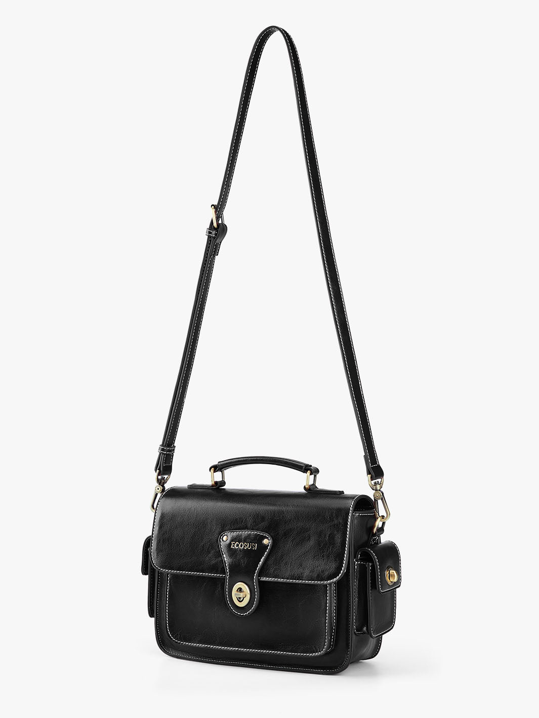 Alison Vintage Vegan Leather Crossbody Bag