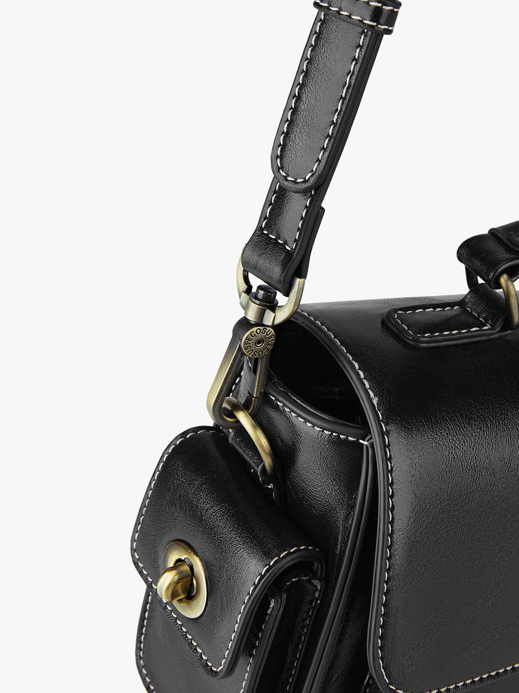 Alison Vintage Vegan Leather Crossbody Bag