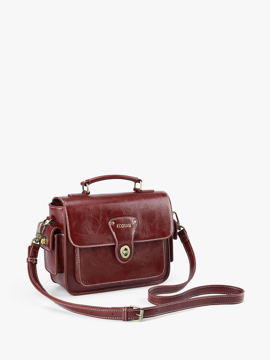 Alison Vintage Vegan Leather Crossbody Bag