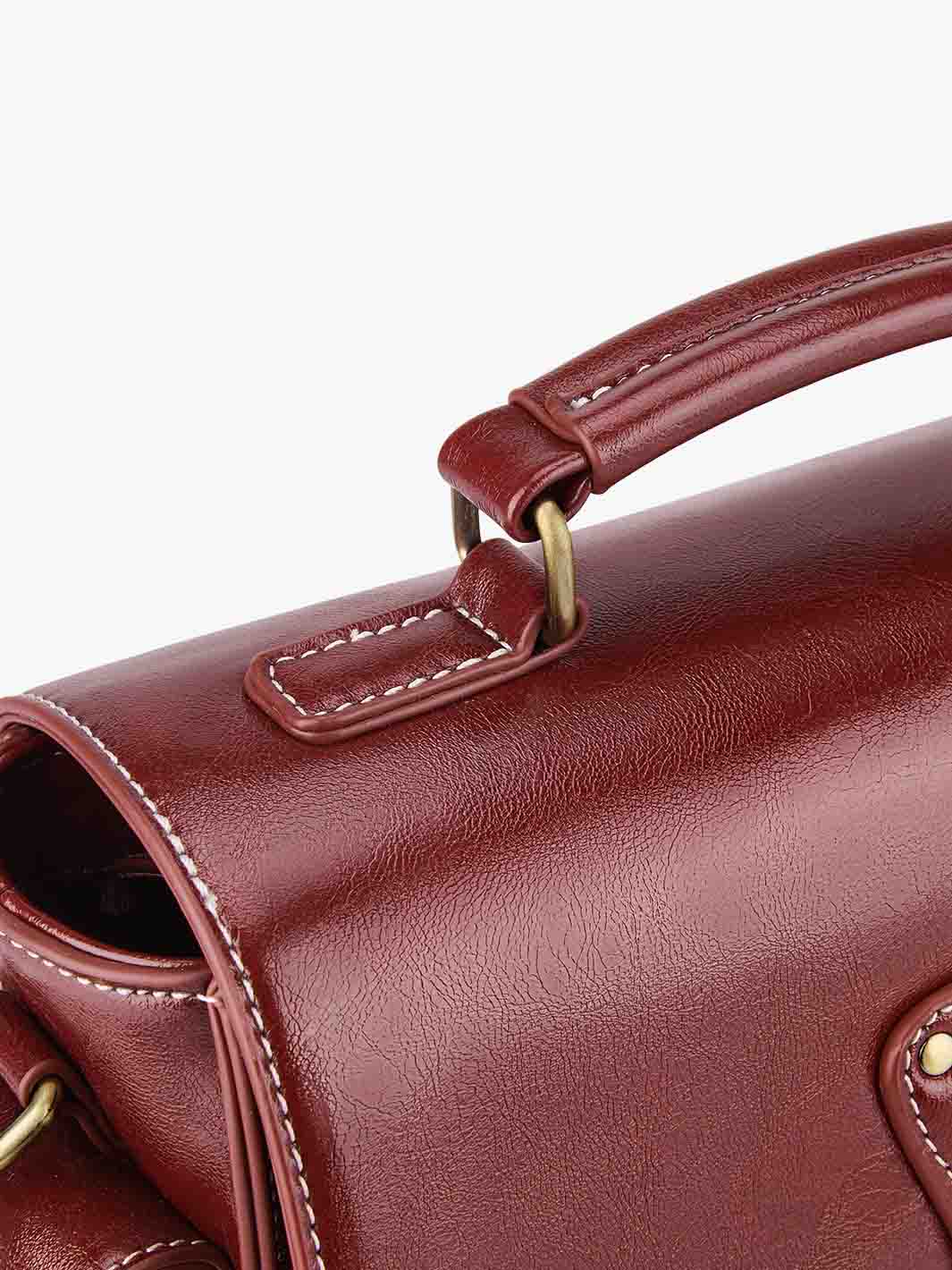 Alison Vintage Vegan Leather Crossbody Bag