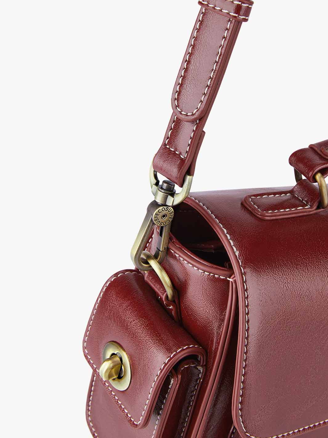 Alison Vintage Vegan Leather Crossbody Bag