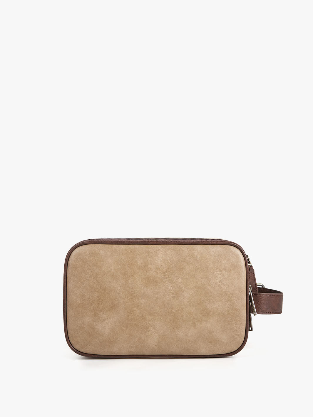 PU Leather Dopp Kit Golden Tan