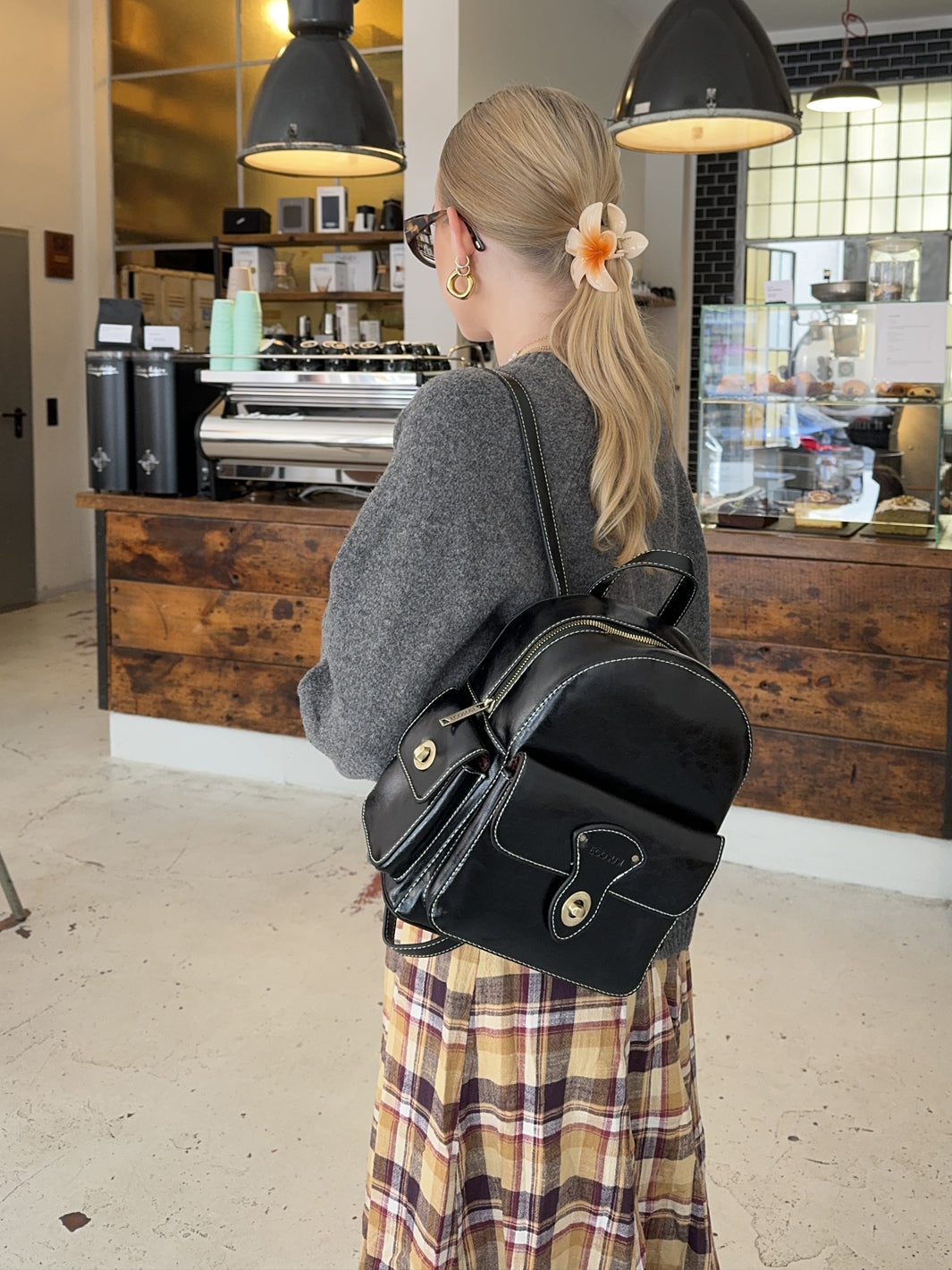 Alison Vintage Vegan Leather Mini Backpack