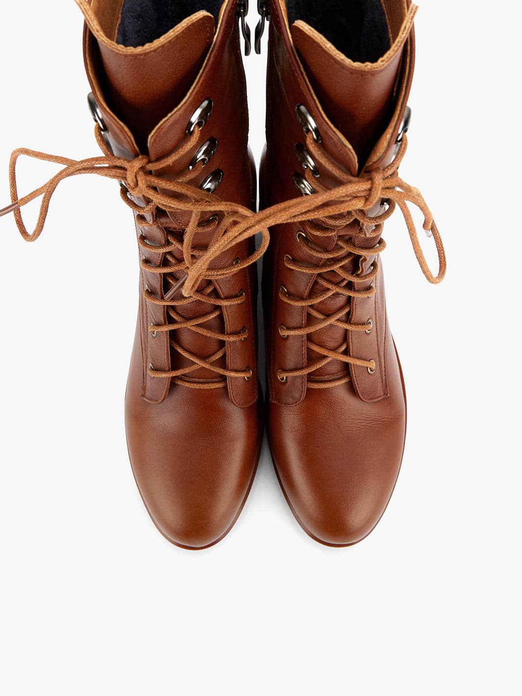 Edith Lace Up BootBrown Rough Leather – Scandic Footwear